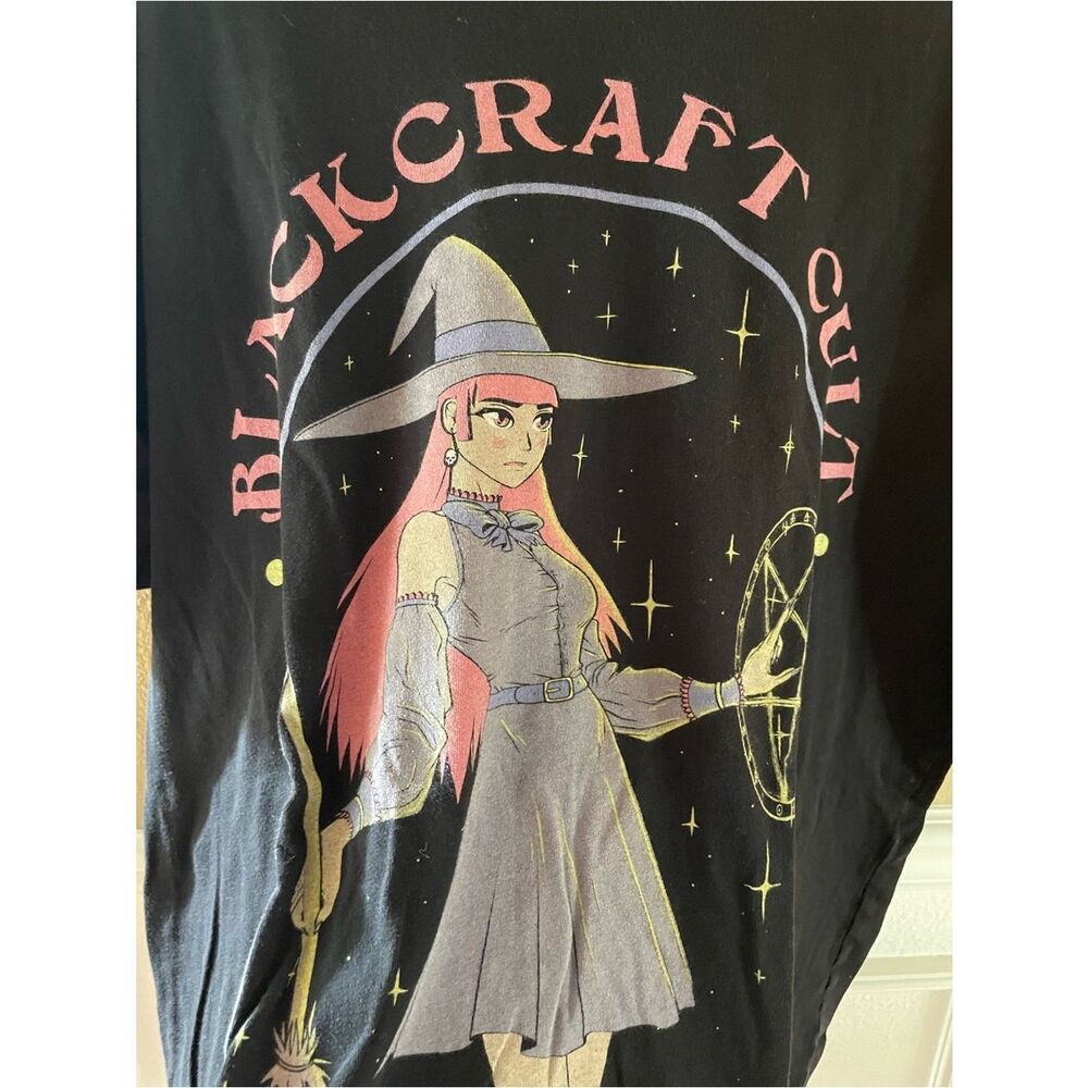 Blackcraft Cult Witch Graphic Tee - Black with Pink Accents Magical As Fuc$ - Picture 7 of 14